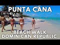 Beach walk punta cana 4k dominican republic bavaro beach caribbean walk vlog