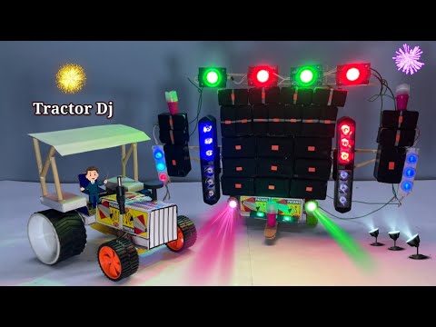 How to make mini tractor from matchbox | tractor trolly dj | dj lights | dj wale gadi | Tech Toyz