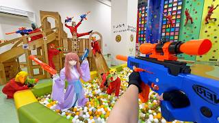 Nerf War | Amusement Park Battle 69 (Nerf First Person Shooter)