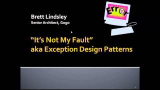 Illinois Java User Group -  It’s Not My Fault - Exception Design Patterns
