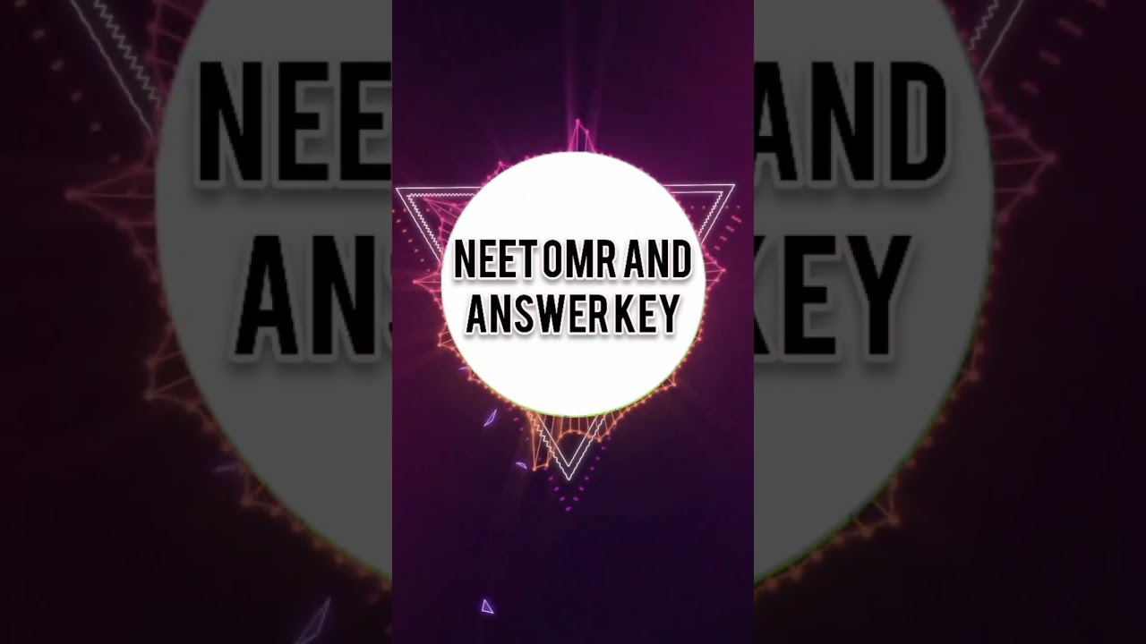NEET omr and answer key update