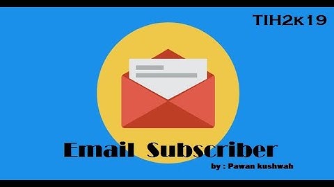 Email subscriber project in django python by Pawan kushwah | TIH