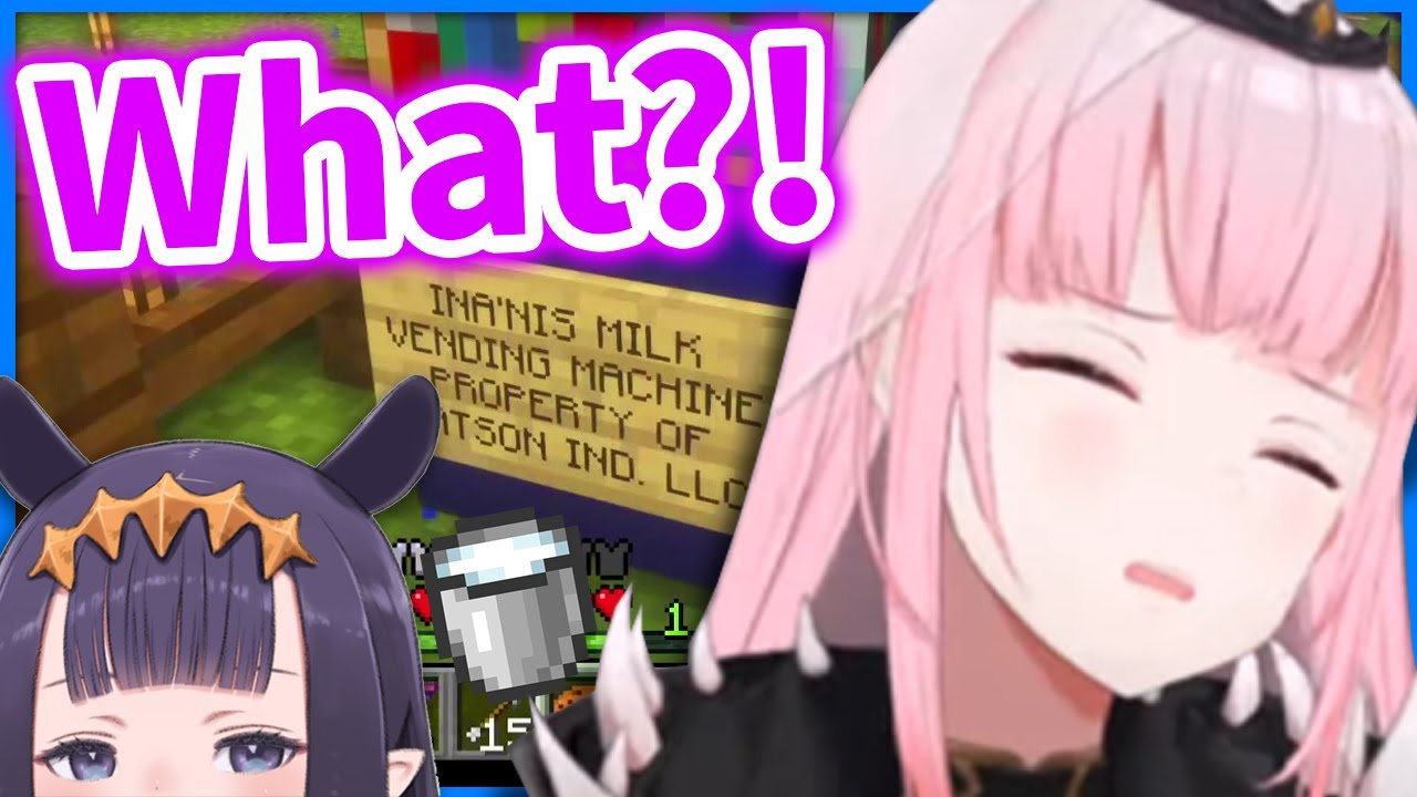 Calli's Reaction when She Finds Out Ina's Milk 【Mori Calliope / HololiveEN】