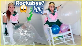 Balloon Sit to Pop in the Rocking Chair | Balloon Pop | Looner