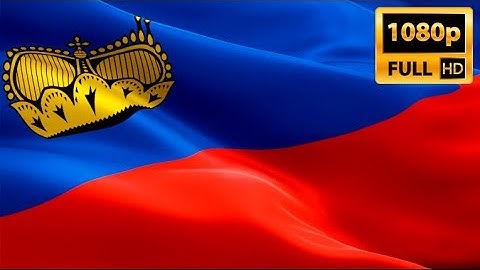 Liechtenstein flag video waving in wind. Realistic Liechtenstein  Flag background. Liechtenstein