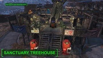 Fallout 4 - Sanctuary Tree House! (Settlement Building Tutorial)