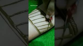 bridal mehndi border design🌿। easy border design।। simple mehndi design।। full hand mehndi design
