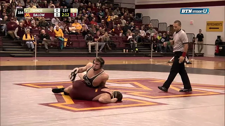 Purdue Boilermakers at Minnesota Golden Gophers Wrestling: 184 Pounds - Lynde vs Balow