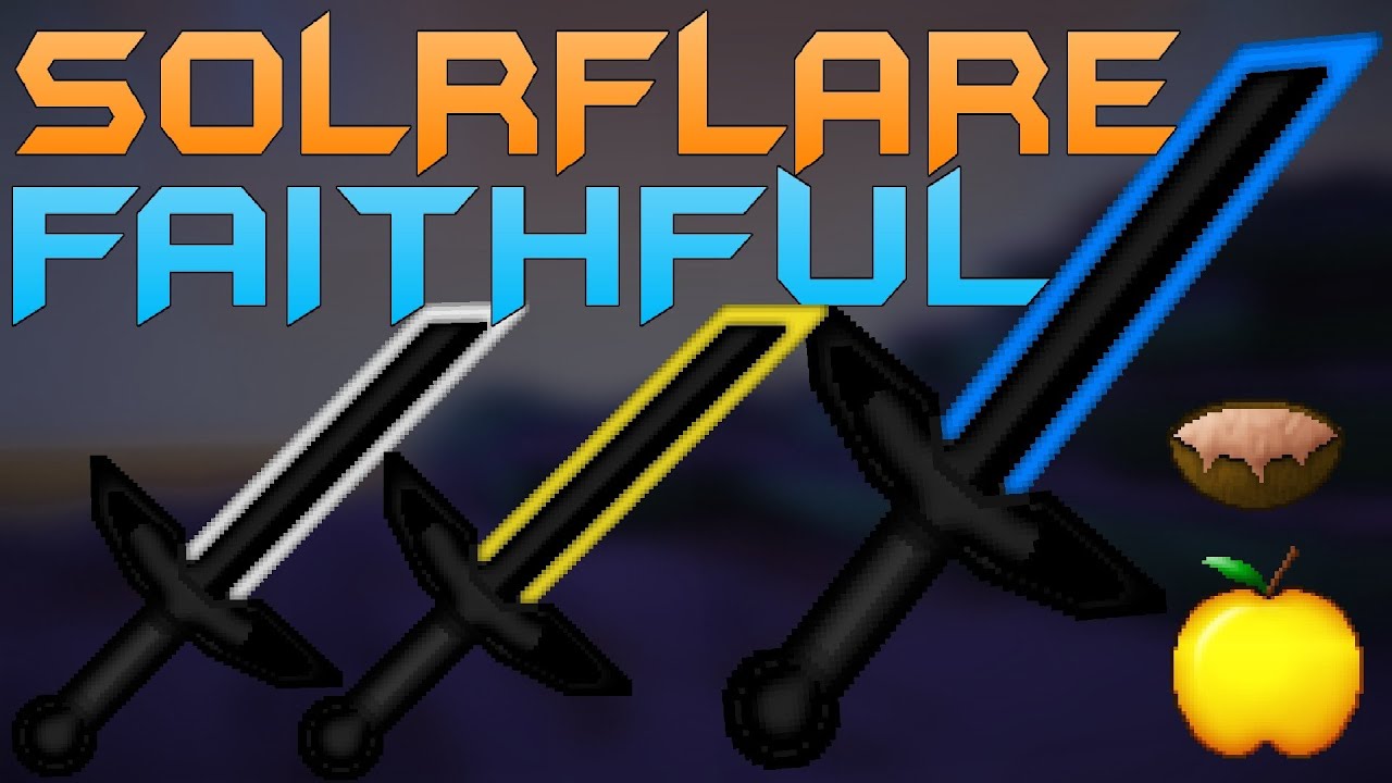 Minecraft Pvp Texture Pack Faithful Edit 1 12 X 1 11x 1 10 X Solrflare V2 Review Youtube