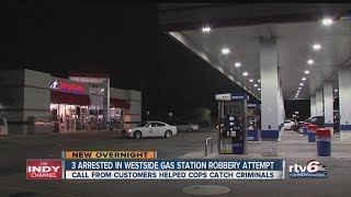 Three arrested in attempted robbery of gas station