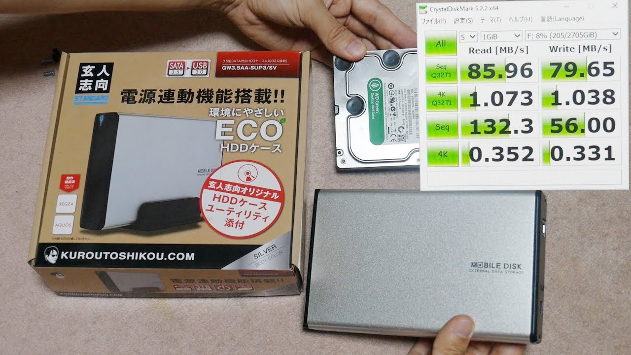 Usb3 0接続 Sata外付けhddケース Gw3 5aa Sup3 Sv 玄人志向 Youtube