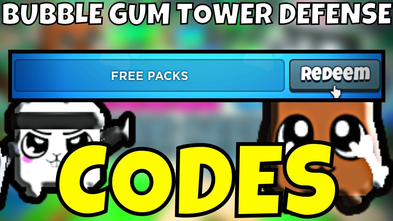 Bubble Gum Tower Defense codes – free packs and gems