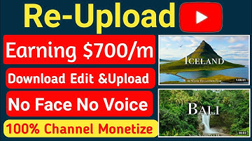 Earn $700 per month Re Upload Video | Easy Copy Paste work on YouTube | Nature Animals video Copy