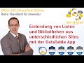 SharePoint Online: (Websiteübergreifende) Einbindung von Listen und Bibliotheken
