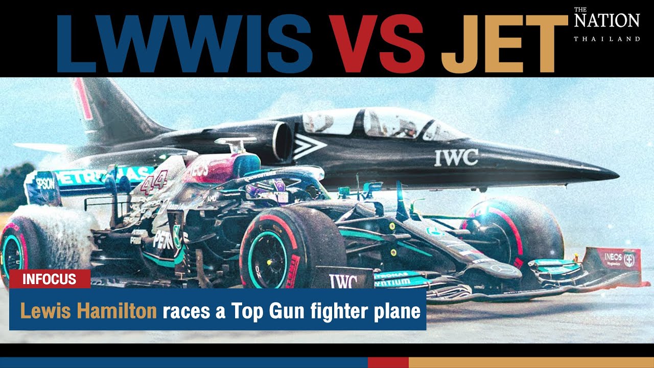 Lewis Hamilton races a Top Gun fighter plane The Nation