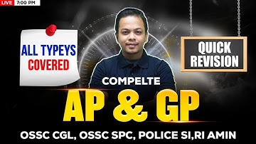 📌 Arithmetic & Geometric Progression One Shot | OSSC CGL | OPSC ASO | Police SI | RI | Amin | ICDS