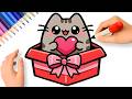 HOW TO DRAW PUSHEEN CAT EASY ????????
