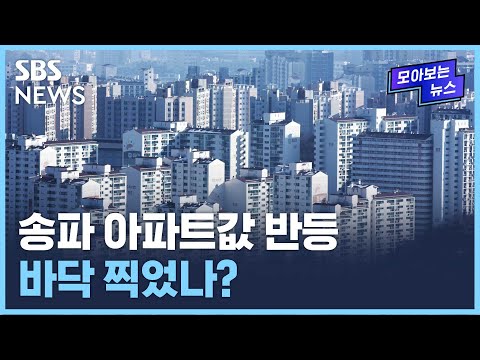바닥 찍은 송파?? 11개월 만에 반등 / SBS / 모아보는 뉴스