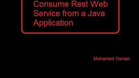 How  To Consume Rest Webservice From Java Program