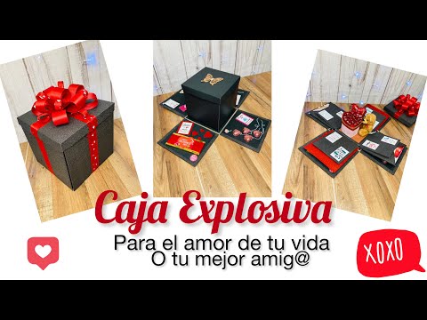 💝 Diy 💝 Caja dulce explosiva de cartulina, idea de regalo para San  Valentín, Channelli manualidades 