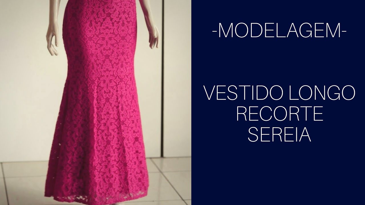 modelo de vestido longo sereia