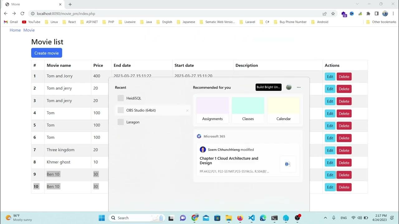 PHP and MySQL delete data from database - YouTube
