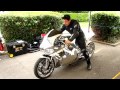 Y2k jet turbine motorcycle full start procedure and burn out