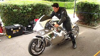 Y2K Jet Turbine Motorcycle full start procedure and burn out Resimi