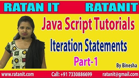 JavaScript Tutorial | Iteration Statements | Part-1 | By Binesha