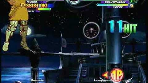 MvC2 Online (360): Brett (Cha/Storm/Col) vs Anonymous Usar (Hood/Doom/Tron) 5 .:5.10.10:.