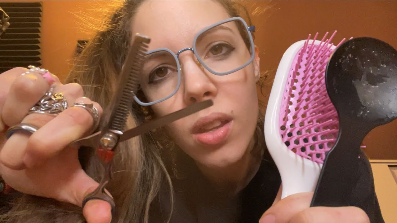 ASMR ✂️ FAST CHAOTIC AGGRESSIVE Haircut ✂️ Personal Attention, Spit Painting