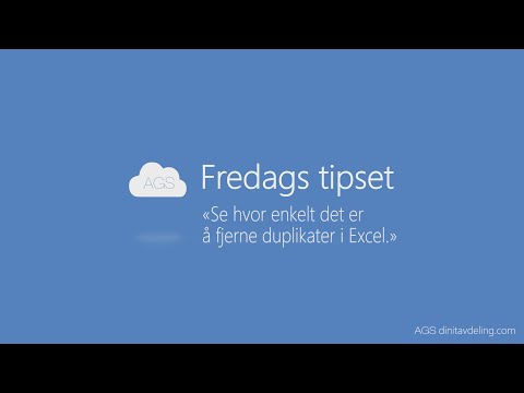 Se hvor enkelt det er å fjerne duplikater i Excel