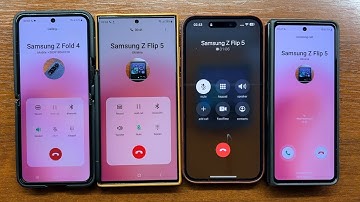 Samsung Z Flip 5 vs Samsung S23U vs iPhone 14 PM vs Samsung Z Fold 4 Conference Incoming Call