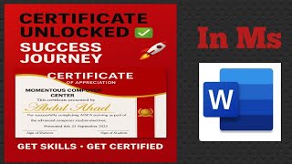 MS Word Certificate of Appreciation | Simple & Professional Template@EditingwithNadia