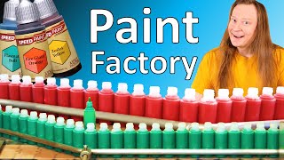 Inside a Paint Factory! How Paint is Made, Bottled, and Packaged