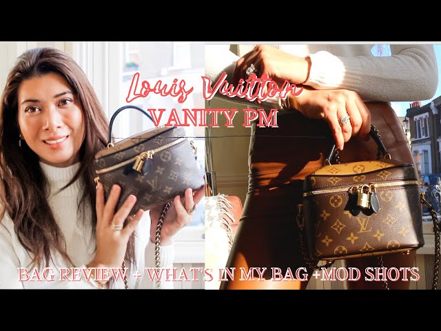 NEW LOUIS VUITTON VANITY PM REVIEW WHAT FITS MOD SHOTS WHATS IN MY BAG  WORTH IT PROS CONS 