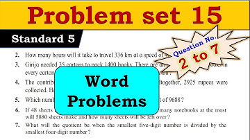 Problem set 15 | Multiplication and Division | Chapter 4 | 5th standard | Maths | Q. 2 to 7