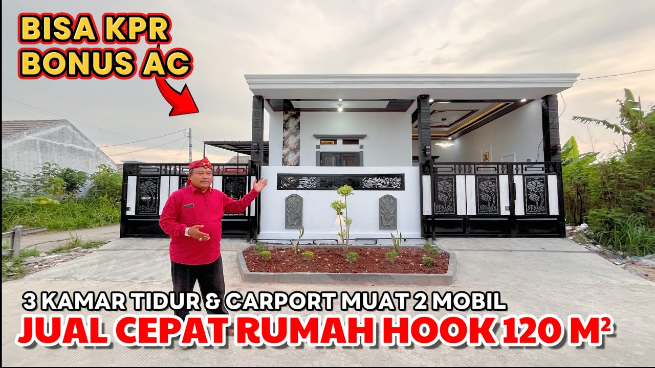 DIJUAL RUMAH CANTIK BANGET HUUK TIPE 75/120 || 3 KM TIDUR || CARPORT 2 MOBIL || BONUS AC 