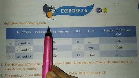 Grade 5 Maths | Chapter 3 | HCF and LCM | Exercise 3.6