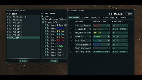 Eve online - Custom Overview, Belter 78th Edition