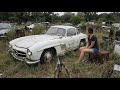 ASMR Car Restoration Full Rebuild of white Mercedes-Benz 300SL Gullwing 1955