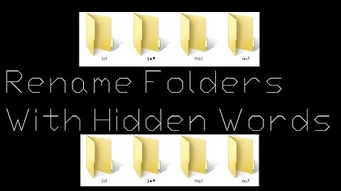 How To Rename Folders With Special Characters In Windows | Tech Concept