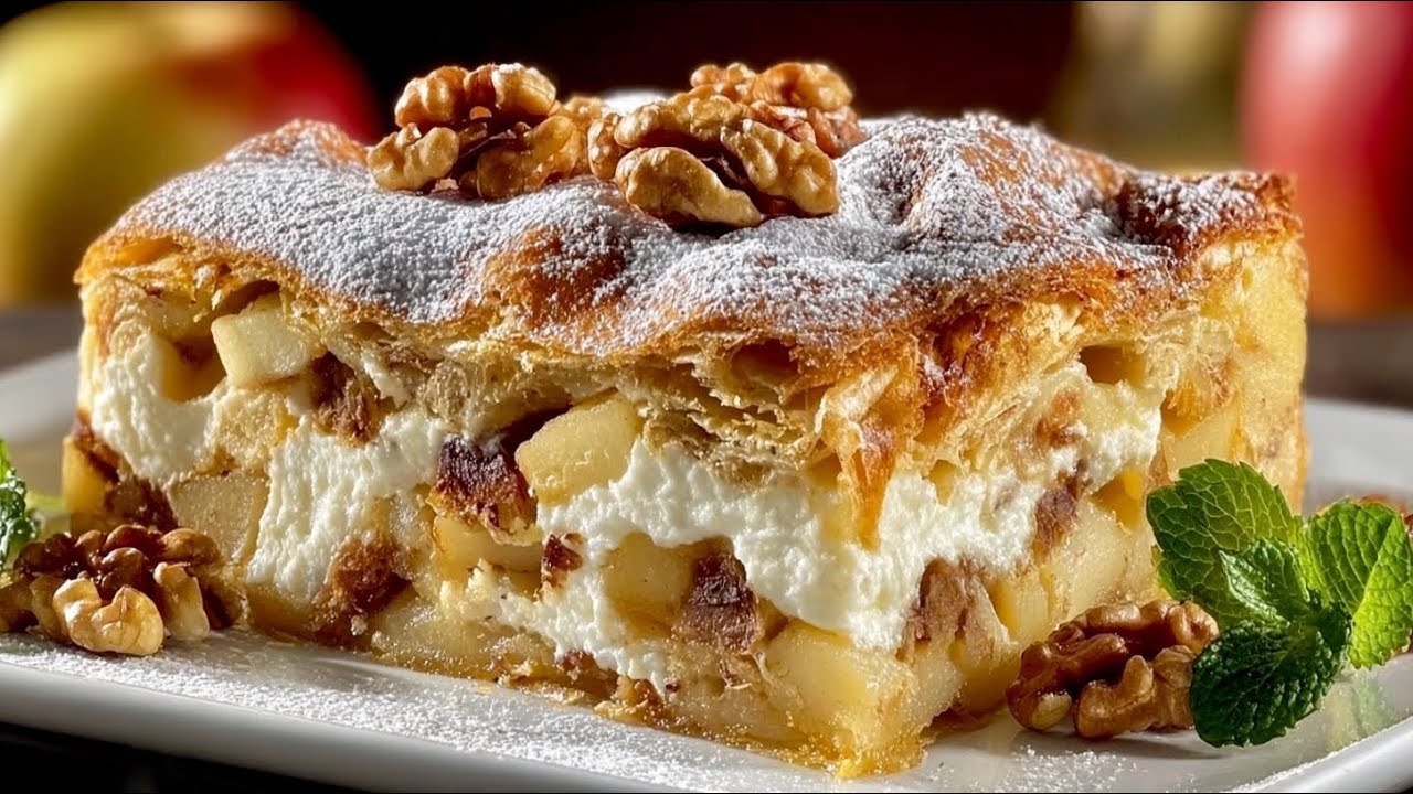 Яблочный пирог, от которого невозможно оторваться! Все ищут этот рецепт! Вкусно и быстро готовится!