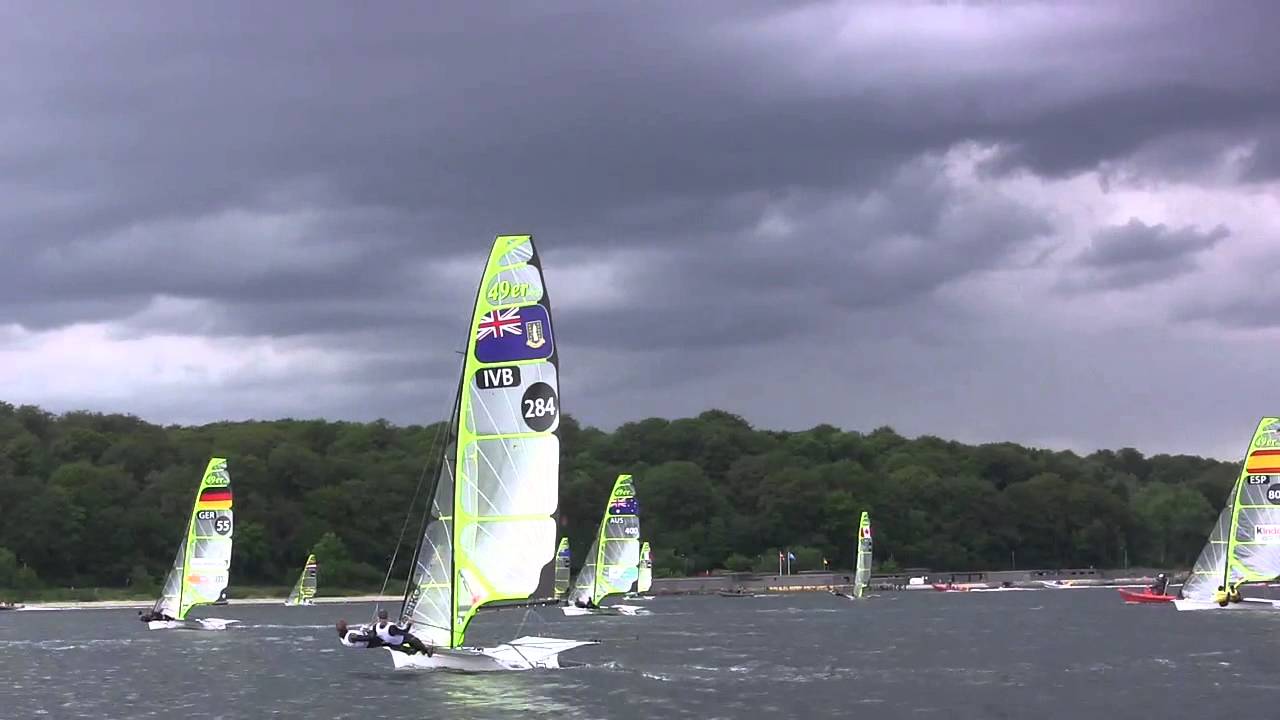 2014 Seiko Junior World Championship - Day 4 - 49er Medal Race 1 (abandoned)