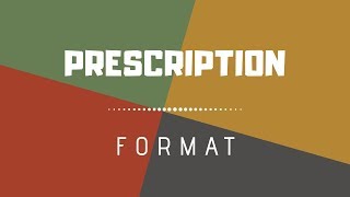 PRESCRIPTION | FORMAT | EXAMPLE - DUSTING POWDER PRESCRIPTION