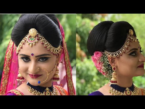 Brides म बढ गजरत बरइडल हयरसटइल क करज  gujaratibridal hairstylesforbrides  Nari Punjab Kesari