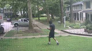 Fed Ex delivery ignores temp fence