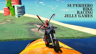 Spiderman Superhero Bike Race Video 2020 - Jelly Games