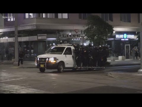 Unlawful assembly declared as protests resume outside Portland ICE building