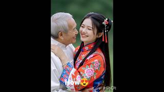 Oldman Kissing Bueatyful Girl